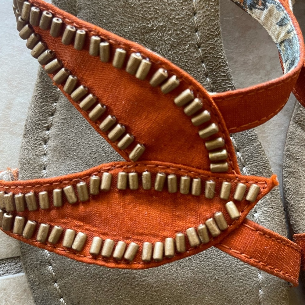 Caribbean Joe Women’s Orange Sandals - Picture 5 of 6